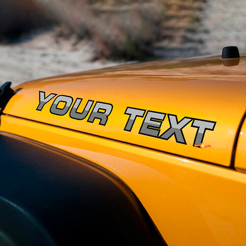Custom Two-color Hood Vinyl Decal for Jeep Wrangler Rubicon