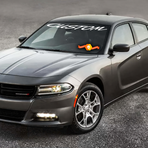 CUSTOM Retro Script Lettering Windshield Vinyl Decal Sticker for Dodge Charger 2011-2016