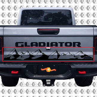 Bed Tailgate Jeep Wrangler Gladiator Rubicon Mountains Vinyl Decal for 2018-2021
