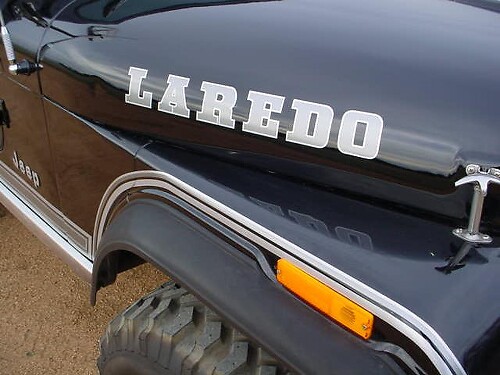 Laredo Hood Vinyl Decal Set for Jeep Wrangler Rubicon 