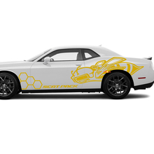 Kit of Sides Scat Pack Honeycomb Bee decals Vinyl Graphics Super Bee Sticker for Dodge Challenger
 2