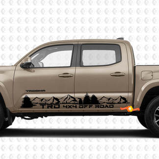 Pair Stripes for Tacoma TRD 4x4 Off Road The Mountains Pine Forest Side Rocker Panel Vinyl Stickers Decal
