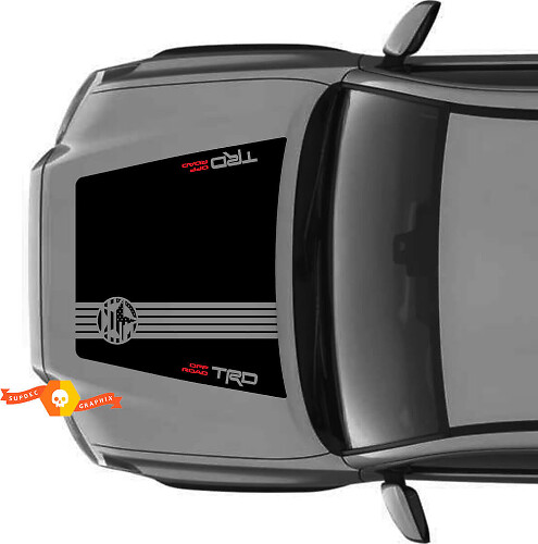 Army Star Blackout Hood Vinyl Stickers Decal For Toyota Tacoma 2016-2021