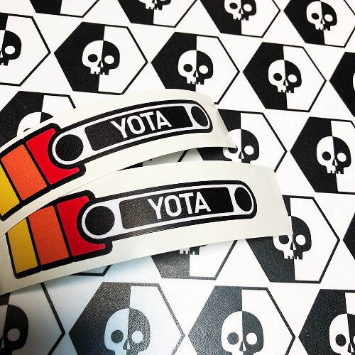 YOTA Vintage Style Stripes Vinyl Decal Pair for Toyota FJ Cruiser