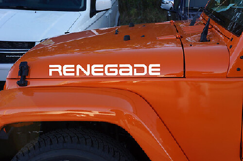 2 Renegade Jeep Wrangler Rubicon YK JK XJ Vinyl Sticker Decals