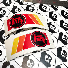 Pair TRD TEQ Vintage Sunset Retro Old Style Vinyl Stickers Decal fit to Toyota 4Runner Tacoma FJ Cruiser
 2