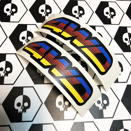 Pair 4WD TEQ Vintage Sunset Retro Old Style Vinyl Stickers Decal fit to Toyota 4Runner Tacoma FJ Cruiser
