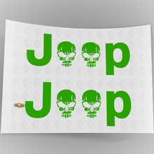 Jeep Skull Side Vinyl Decals Set for Jeep Wrangler Rubicon _4