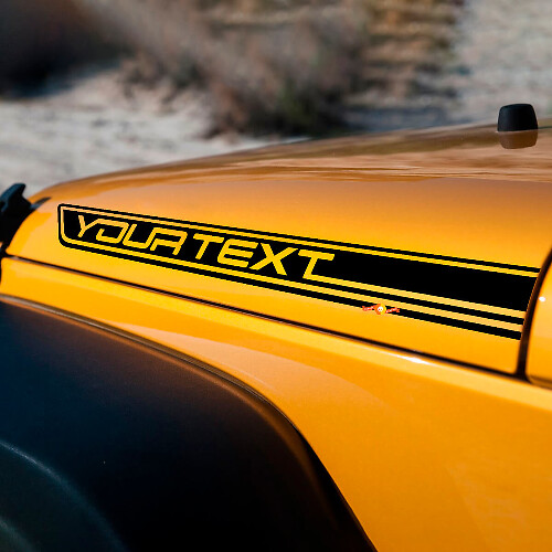 2 Custom Text Vinyl Sticker Decal for Jeep Wrangler CJ TJ YK JK XJ JL 1