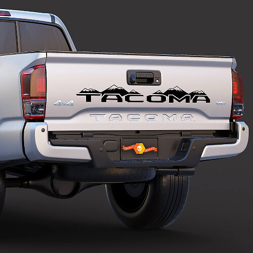 Brand Lettering Mountain Style Tailgate Vinyl Decal for Toyota Tacoma