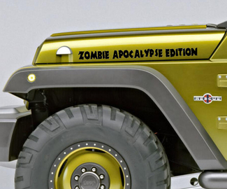 2 Zombie Apocalypse Edition Wrangler Rubicon CJ TJ YJ JK XJ Vinyl