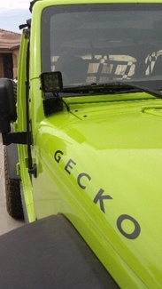 2 Gecko Jeep Wrangler Rubicon CJ TJ YJ JK XJ Vinyl Stickers
