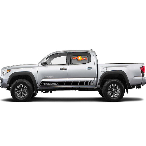 Brand Lettering Door Side Stripes Vinyl Decal Kit for Toyota Tacoma