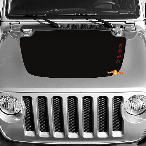 Jeep Wrangler and Gladiator Hood Sticker Decal, easy graphic
