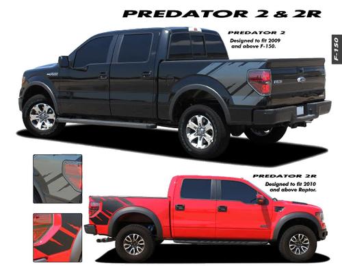 Ford F150 Raptor Graphics Stickers Decals Trim Emblems Kit PREDATOR 2 EE1821 // 2009-2012
