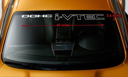 HONDA DOHC i-VTEC Windshield Banner Vinyl Long Last Premium Decal Sticker 40