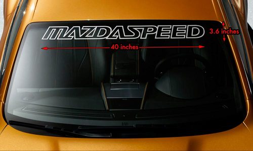 MAZDA MAZDASPEED Windshield Banner Vinyl Heat Resisted Decal Sticker 40