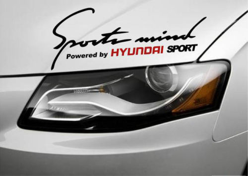 2 Sports Mind Powered HYUNDAI Genesis Sonata Accent Decal sticker