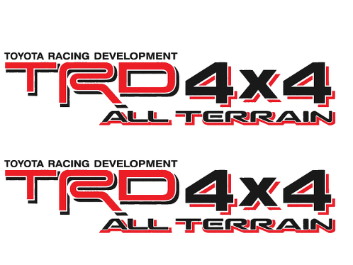 TOYOTA TRD 4X4 ALL TERRAIN DECAL Mountain TRD racing development side vinyl decal sticker