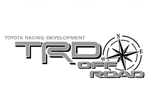 2 TOYOTA TRD OFF ROAD COMPASS ALL TERRAIN DECAL Mountain  TRD racing development side vinyl decal sticker-2