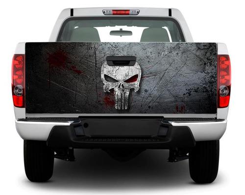 Punisher skull Tailgate Decal Sticker Wrap Pick-up Truck SUV Car