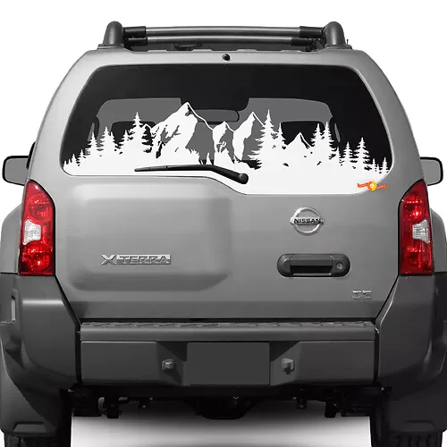 Rear Window Mountains Nissan Xterra Graphics Vinyl Stickers Decals