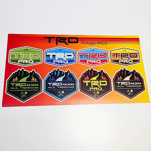 TRD Heritage Retro Vintage Sticker Pack Decals | Car Vinyl