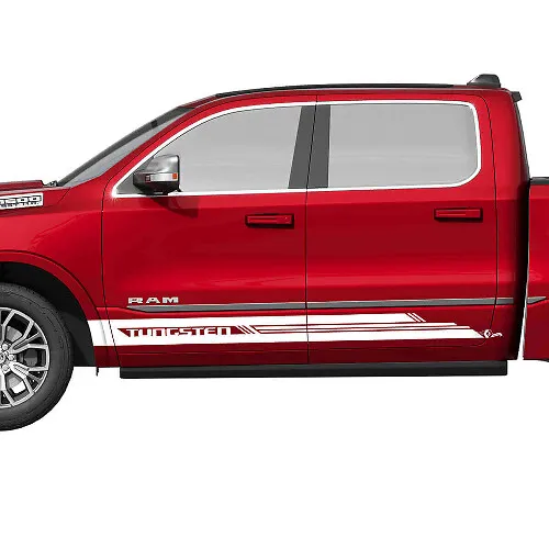 Side Rocker Panel Stripes Decals for Dodge RAM 1500 TUNGSTEN
