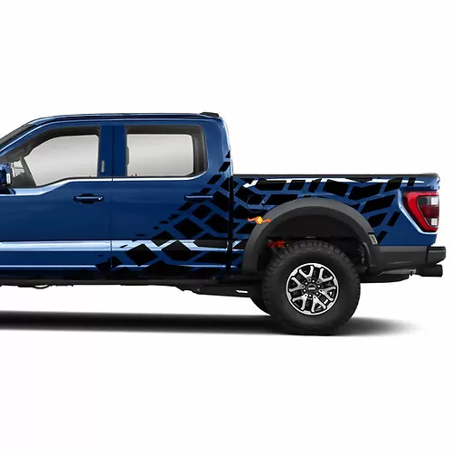Side Truck Tires Tracks Graphics Vinyl Decals Sticker for Musclecar truck