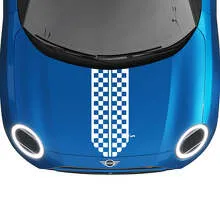 Checkered Flag Hood Racing Decal for MINI Cooper Stripes