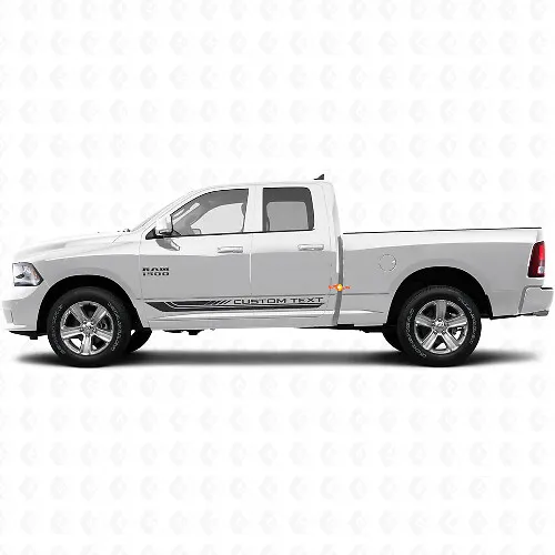 Checkered Curved Stripes Rocker Panel Vinyl Sticker Decal for Dodge Ram ...