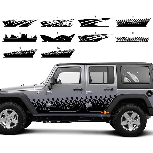Custom Splash Side Doors Graphics Vinyl Decal Sticker for Jeep Wrangler ...